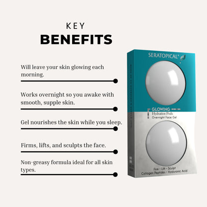 Glowing Hydration Pods Overnight Face Gel - 4 Pods Per Pack