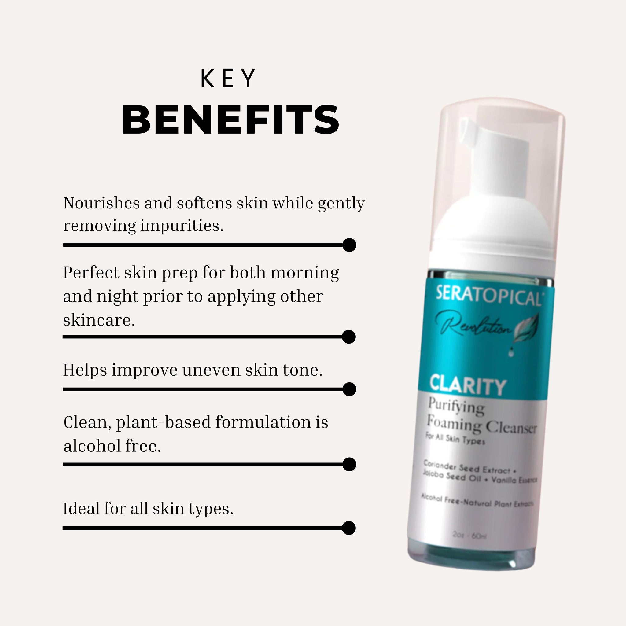 Seratopical Revolution Clarity Foaming Face Cleanser - Purifying ...