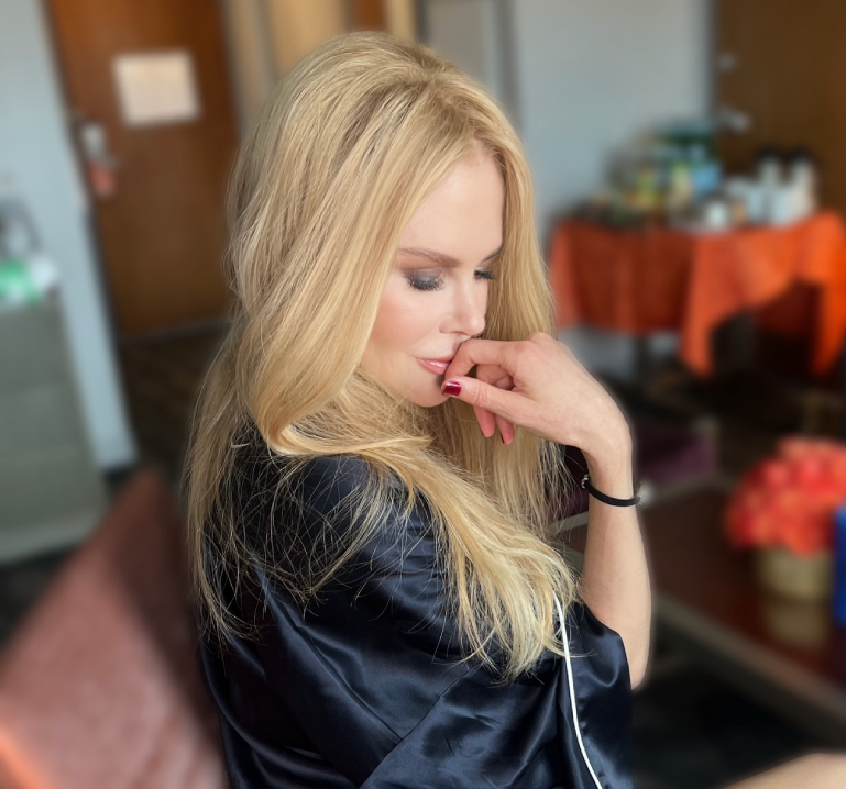 Nicole Kidman Posing for Photo While Getting Ready for an event